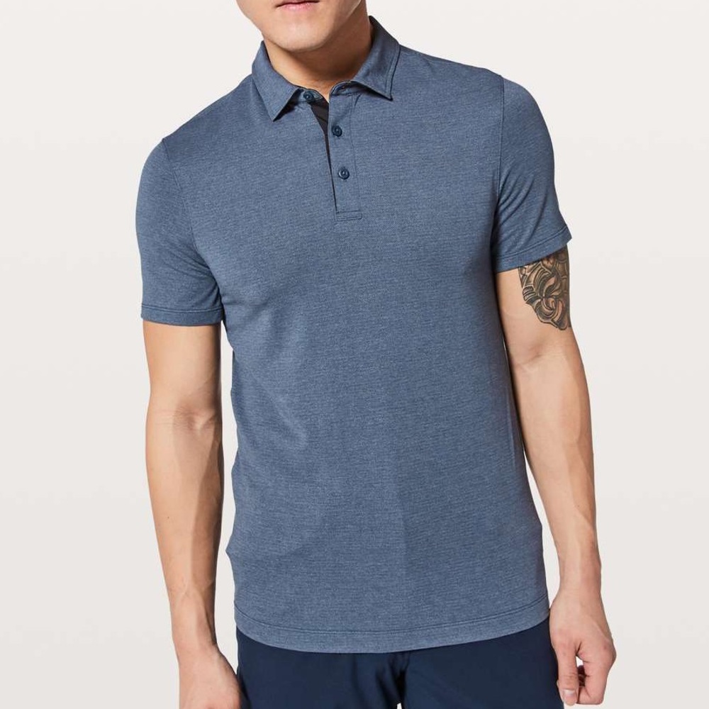 Lululemon men's blue polo shirt top size M